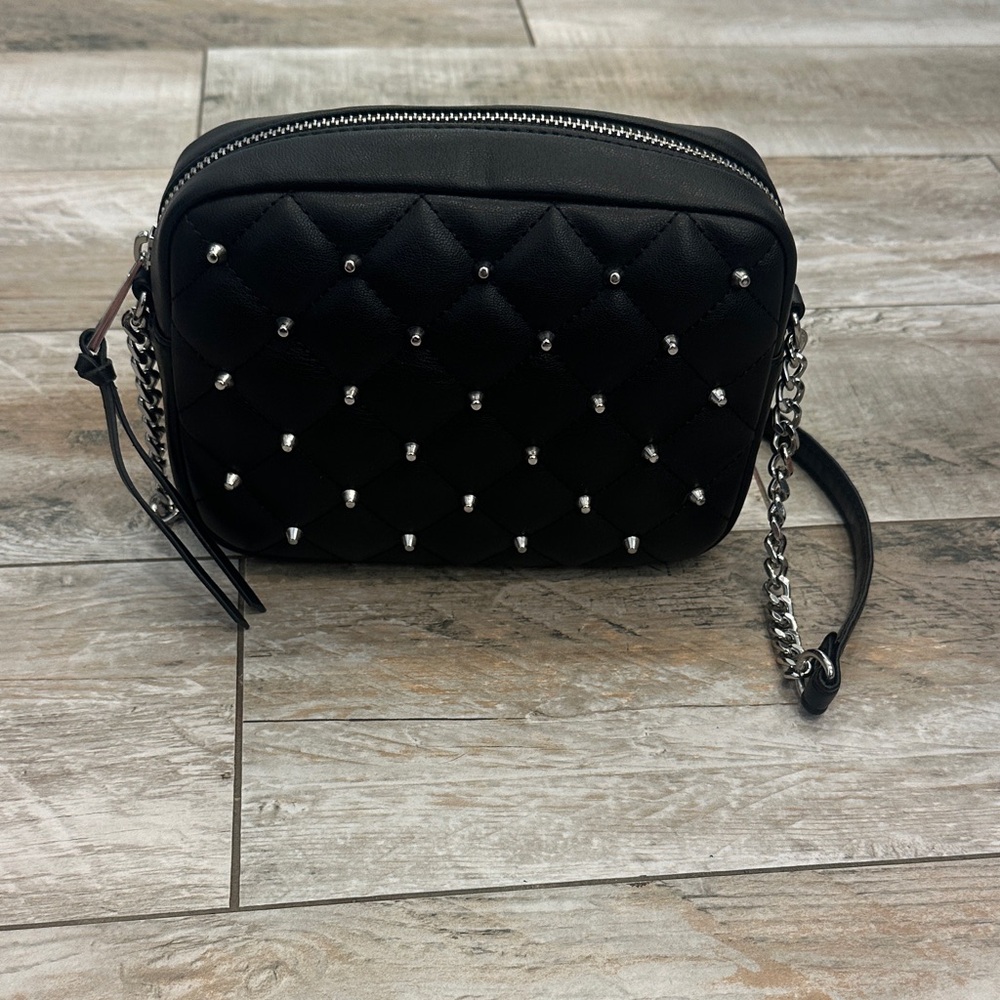 Rebecca Minkoff Black Quilted Studded Crossbody Bag